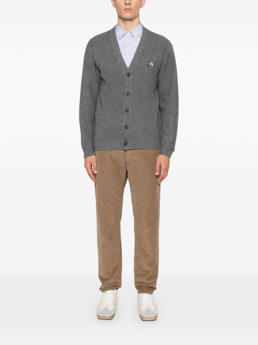 MAISON KITSUNÉ BOLD FOX HEAD-PATCH CARDIGAN 