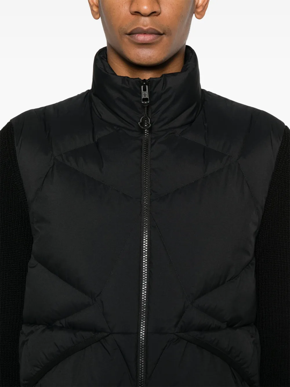 Moncler Jack met gewatteerd vlak Zwart