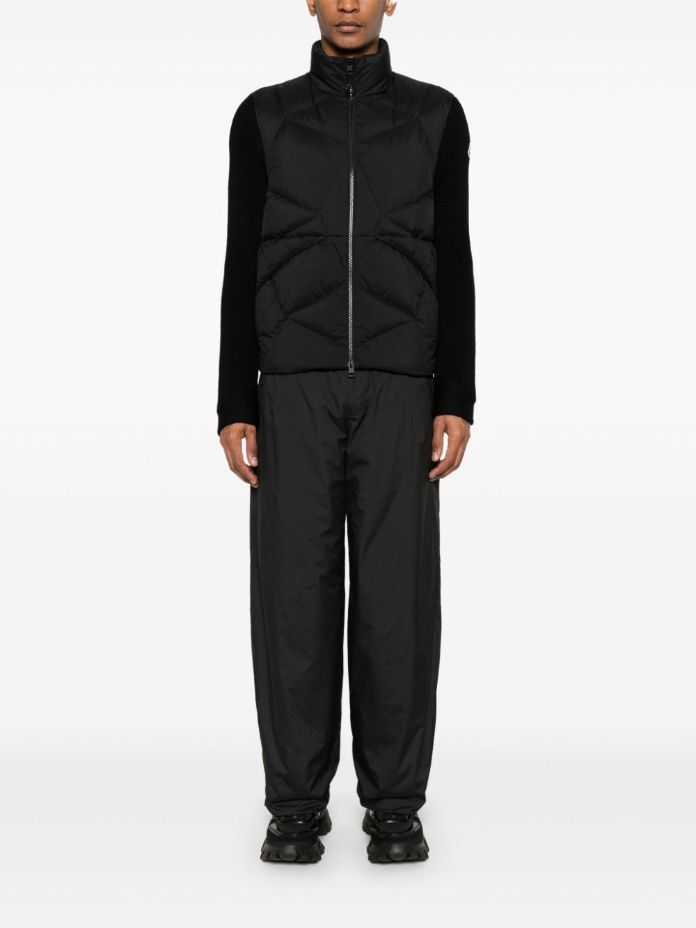 Moncler padded-panel jacket - Zwart