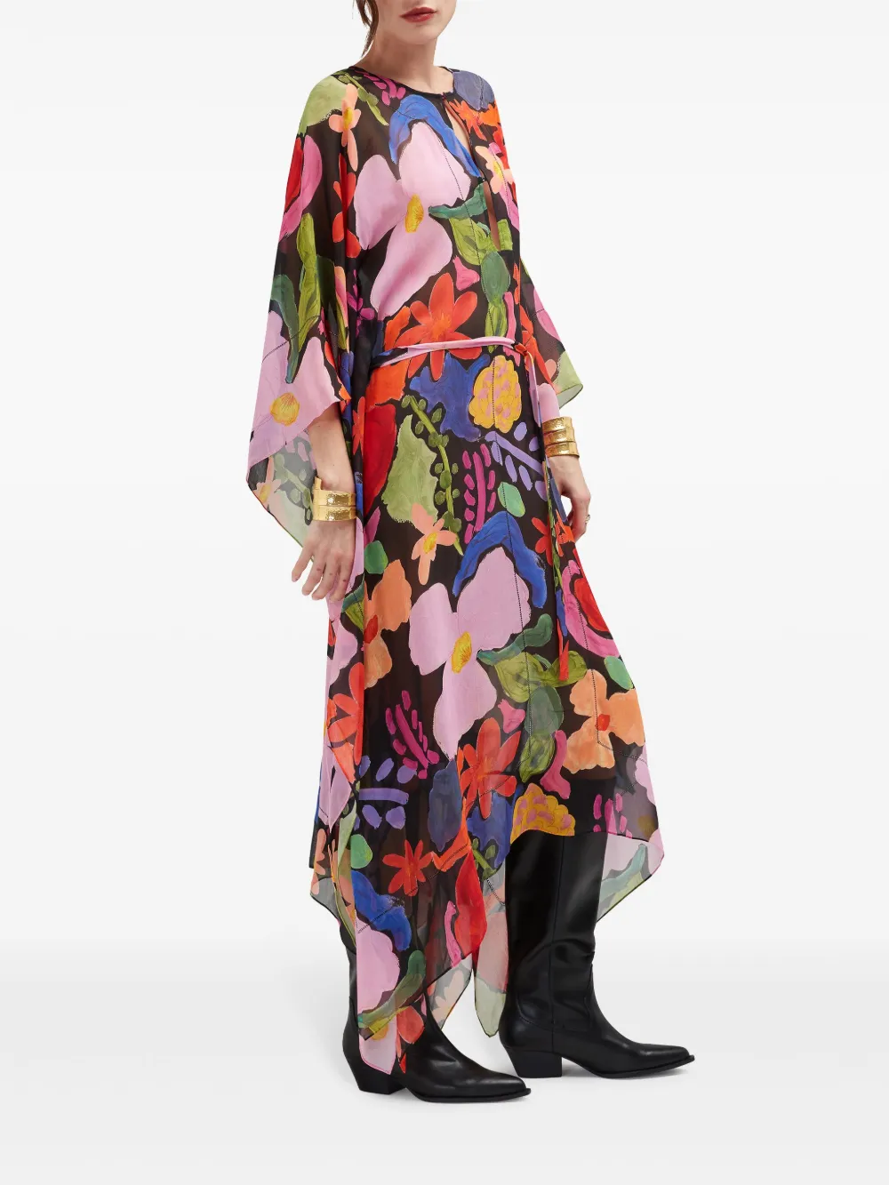 Careste Terry Spring Bouquet midi-jurk met print - Rood