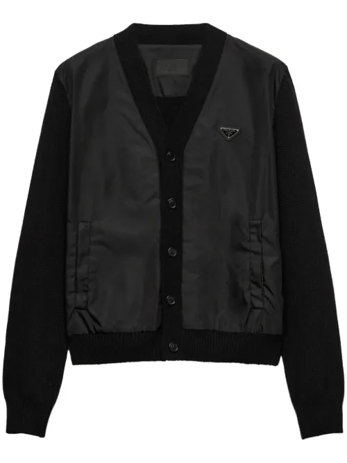 Cardigan à empiècements - Prada - Modalova