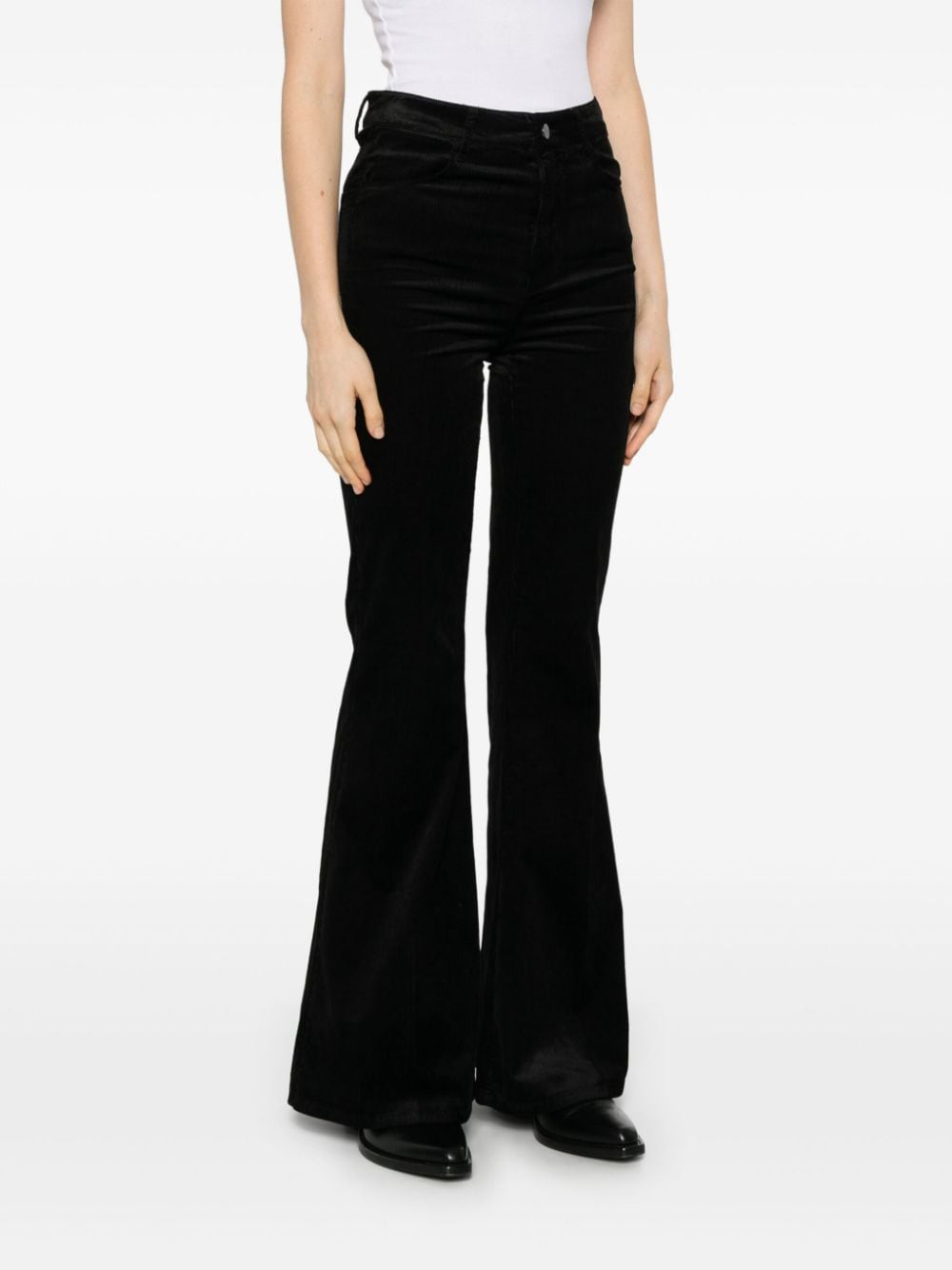 Shop Paige Charlie Trousers In Black