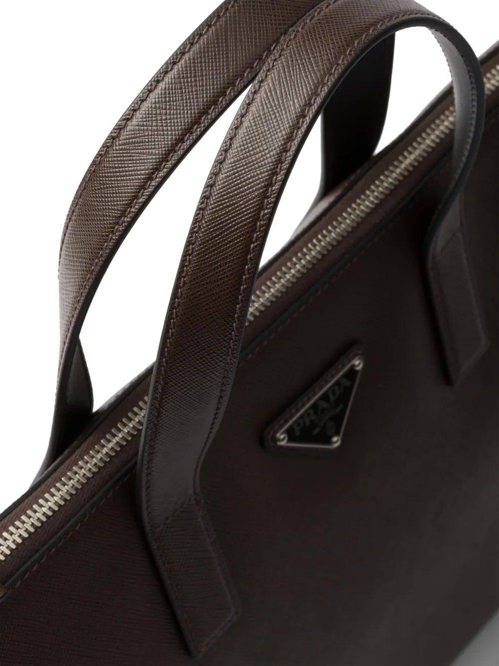 Prada Leren shopper Bruin