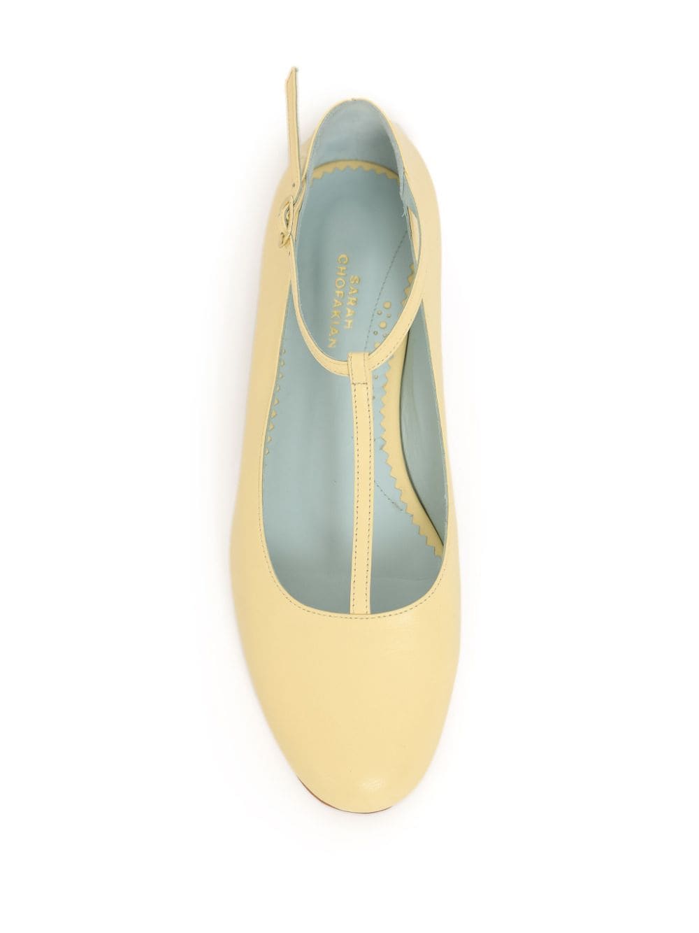 Sarah Chofakian leather ballerina shoes Yellow