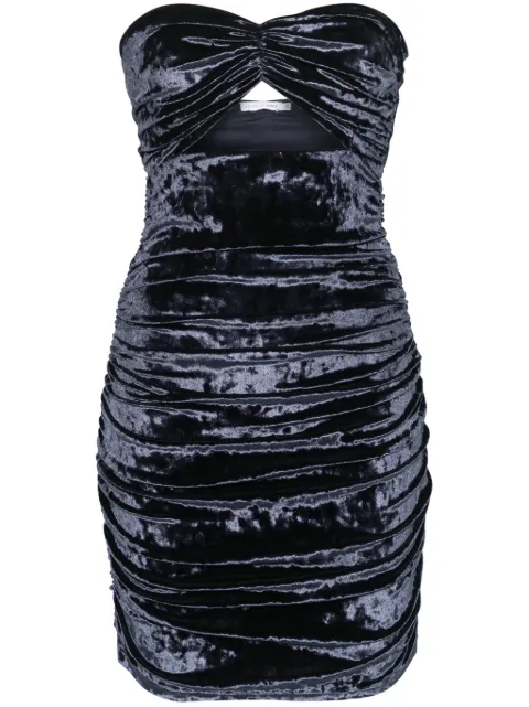 Amen crushed-velvet mini dress
