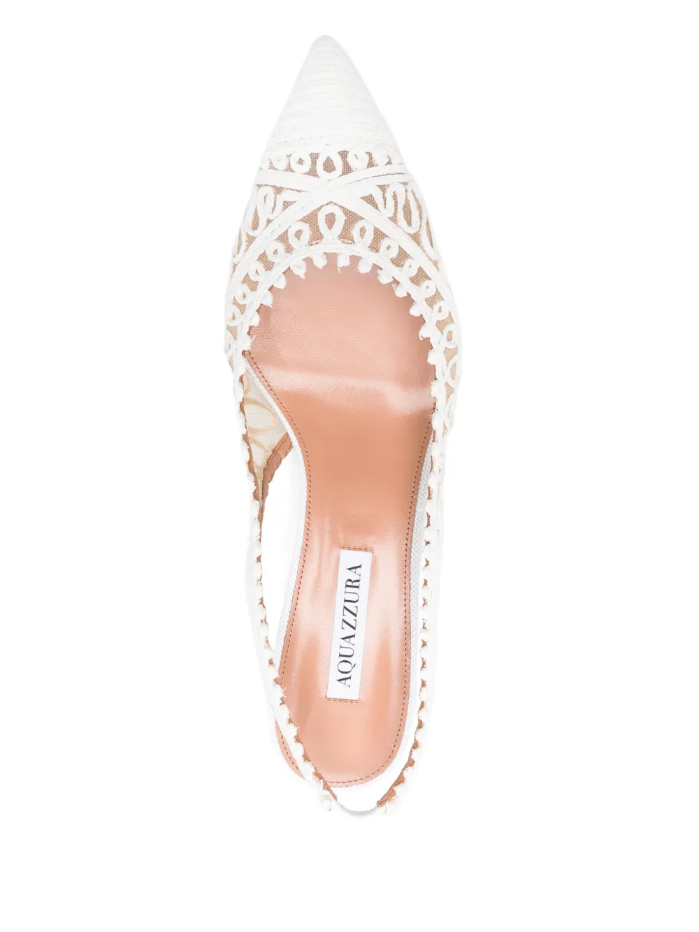 Aquazzura 50 mm Kahlo slingback pumps Wit