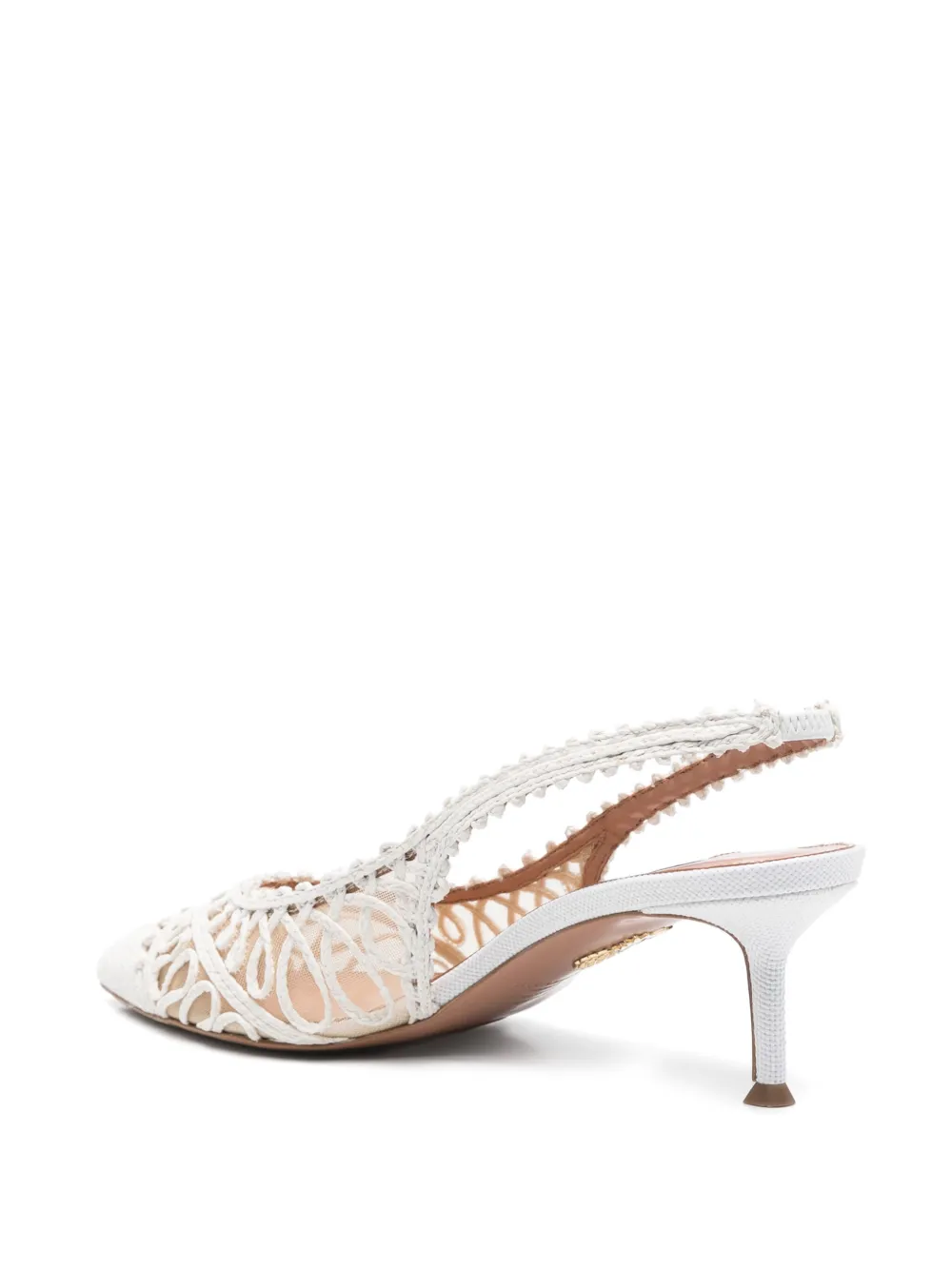 Aquazzura 50 mm Kahlo slingback pumps Wit