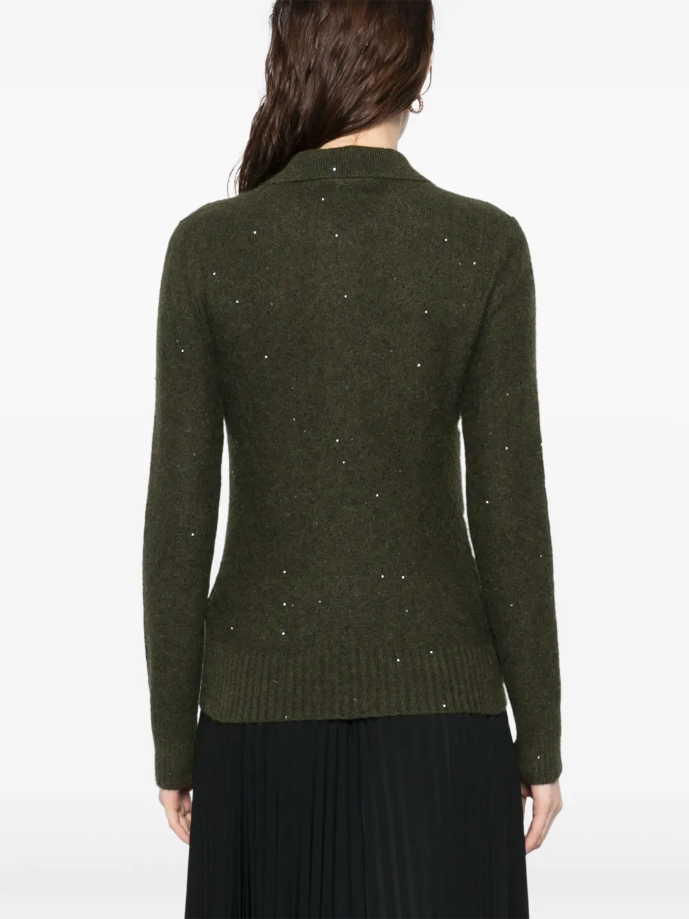 Fabiana Filippi Gebreid poloshirt Groen