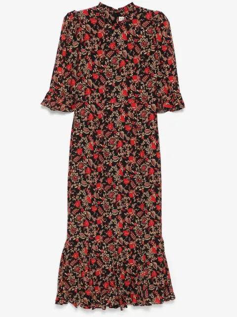 Rhode Felix baroque-print midi dress
