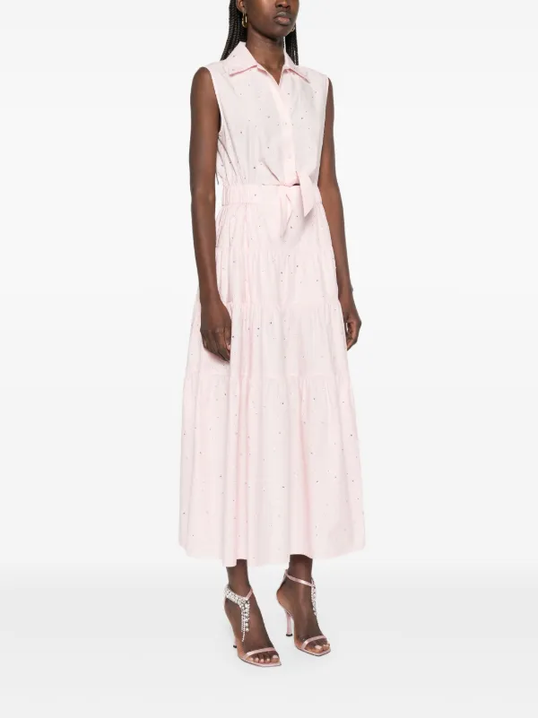 【大人気】sandro クリスタル ミディスカート SANDRO crystal-embellished Midi Dress | Pink | FARFETCH SG