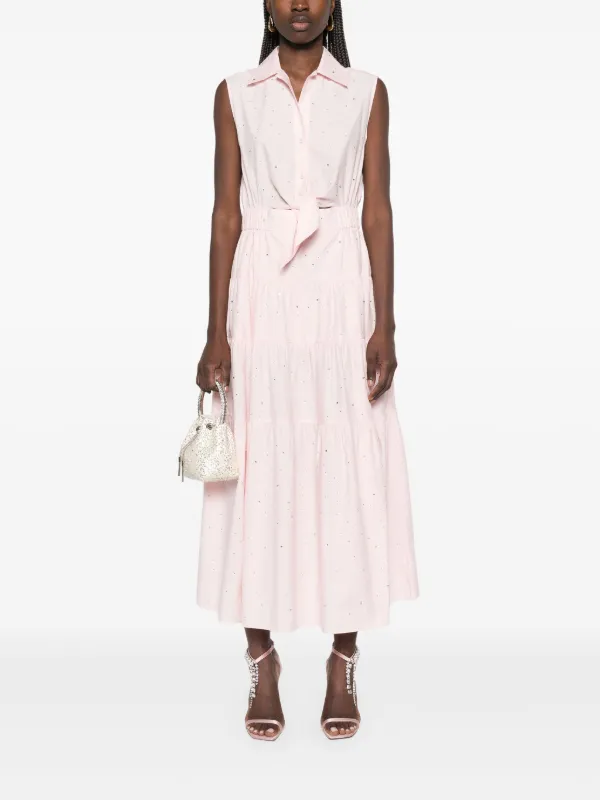 【大人気】sandro クリスタル ミディスカート SANDRO crystal-embellished Midi Dress | Pink | FARFETCH ID
