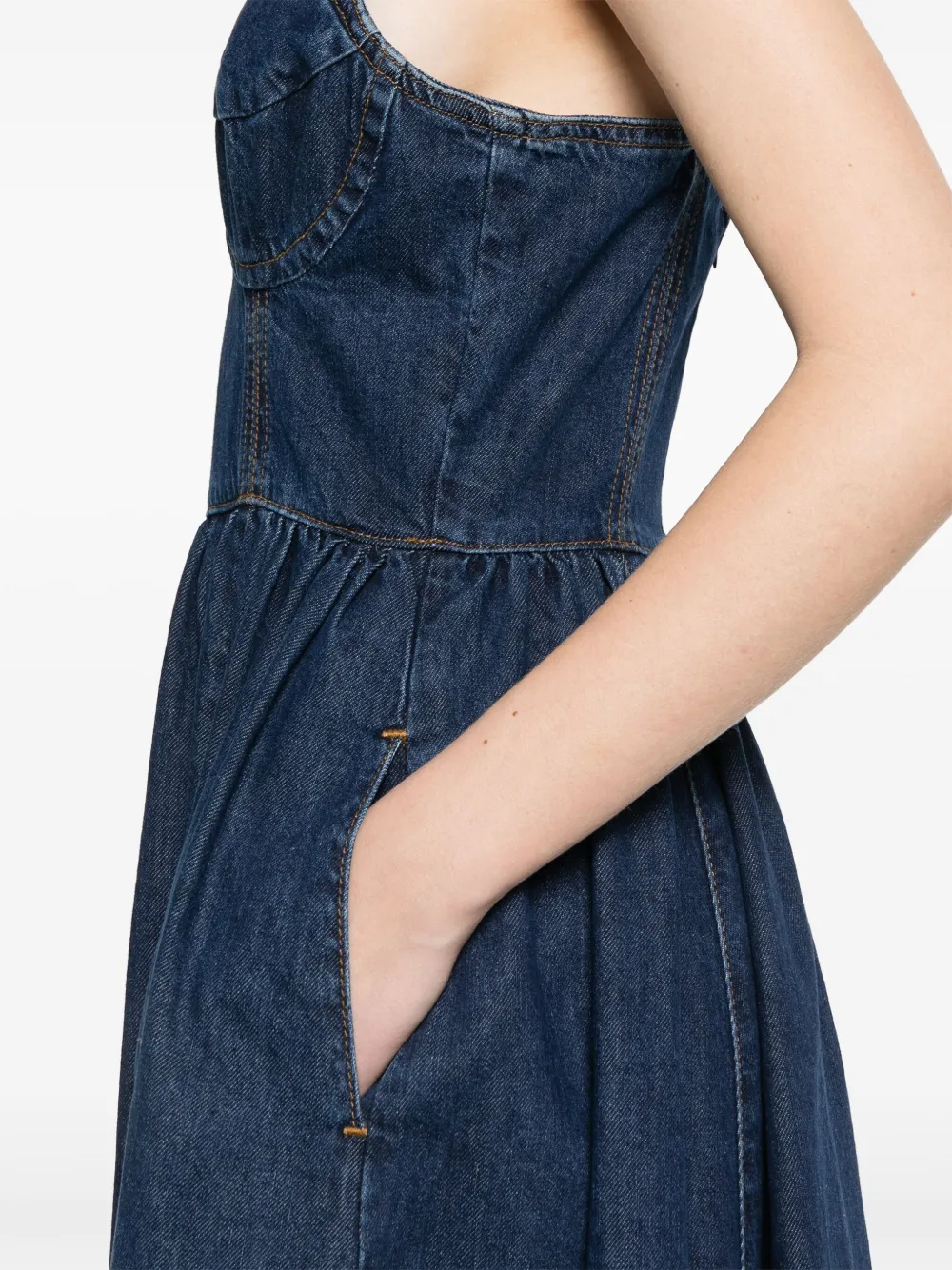 Shop Sandro Denim Midi Dress