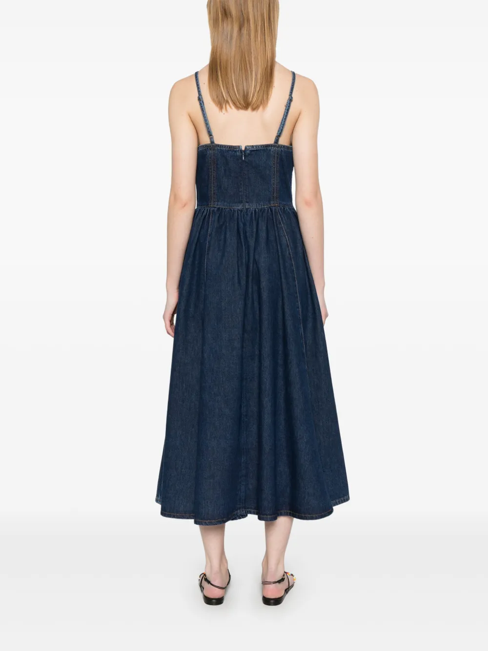Shop Sandro Denim Midi Dress