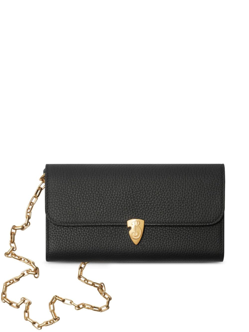 Shop Burberry B Shield Clutch Bag In Black