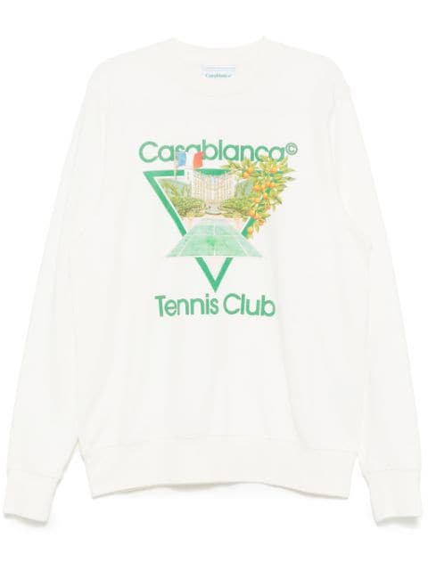 Casablanca Tennis Club Icon printed sweatshirt