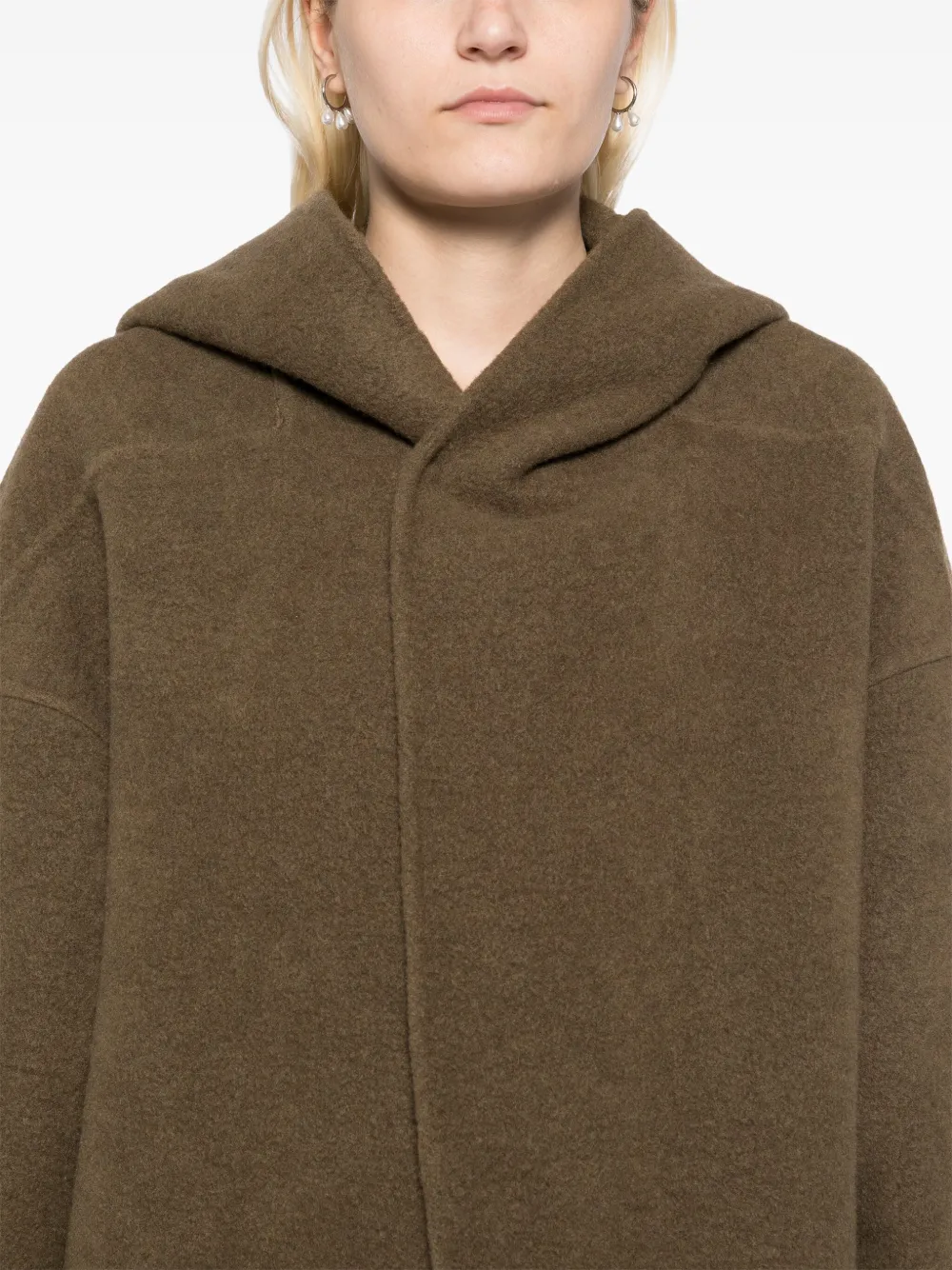 Rick Owens Jas met capuchon Bruin