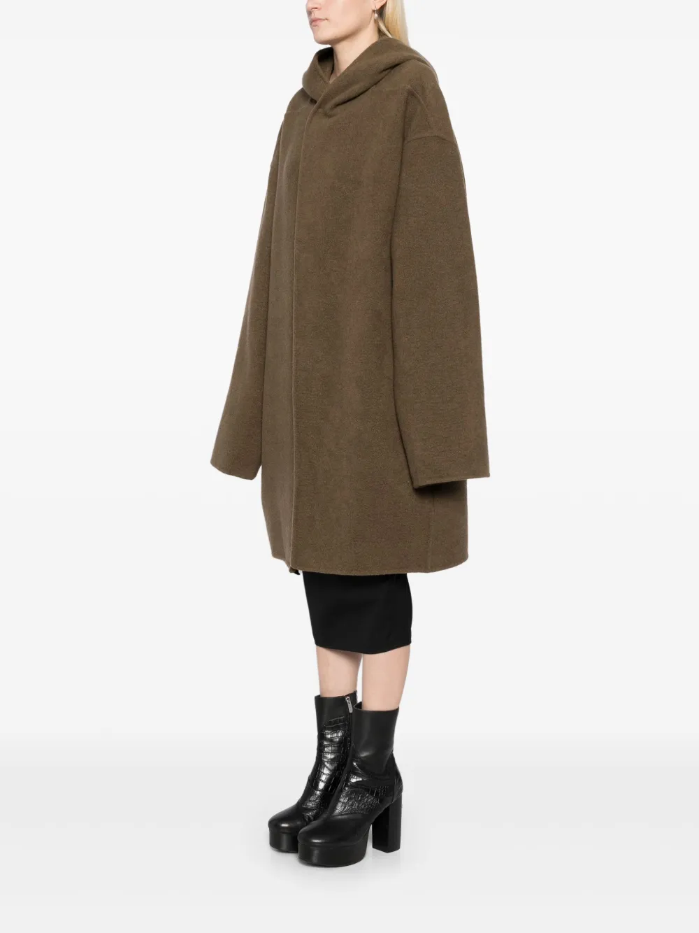Rick Owens Jas met capuchon Bruin