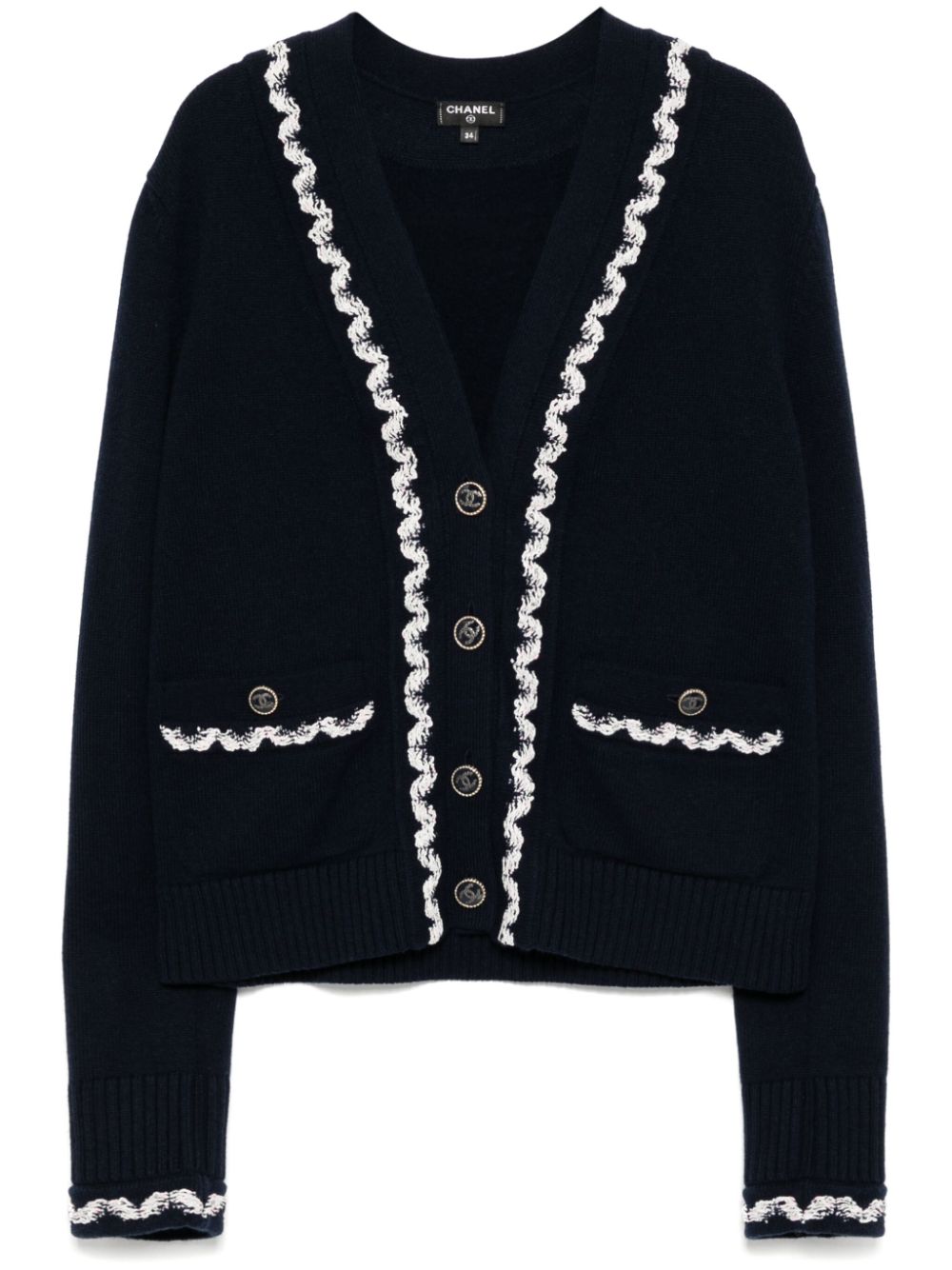 CHANEL 2000s braid embellishment cardigan Women