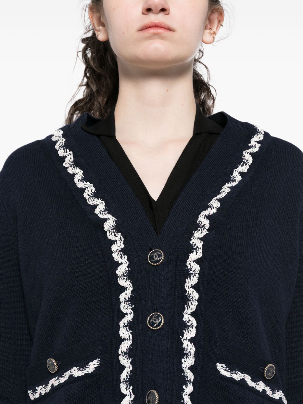 CHANEL 2000s braid embellishment cardigan Women