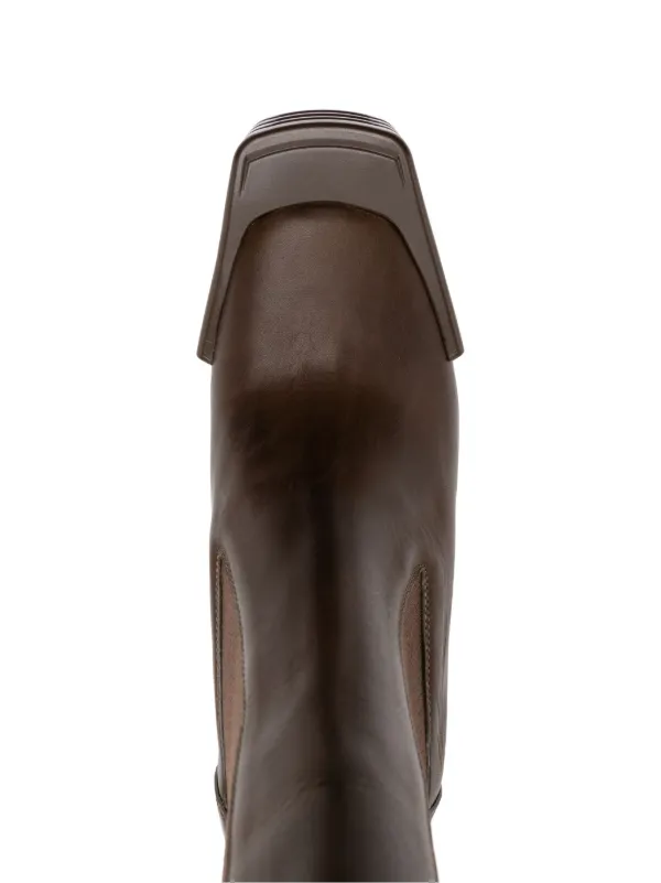 【RICK OWENS】ベージュ Grilled Wedge Beatle チェルシーブーツ Rick Owens Grilled Wedge Beatle Boots | Brown | FARFETCH