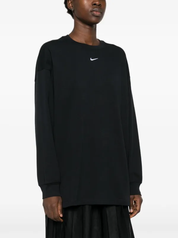 Nike Swoosh embroidered T shirt Black FARFETCH TR