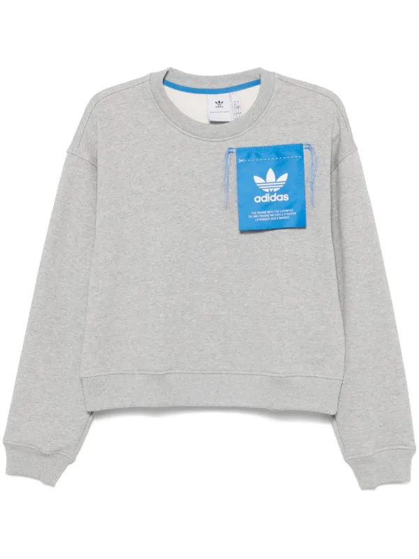 Adidas x Ksenia Schnaider logo-tag Sweatshirt Grey FARFETCH PH