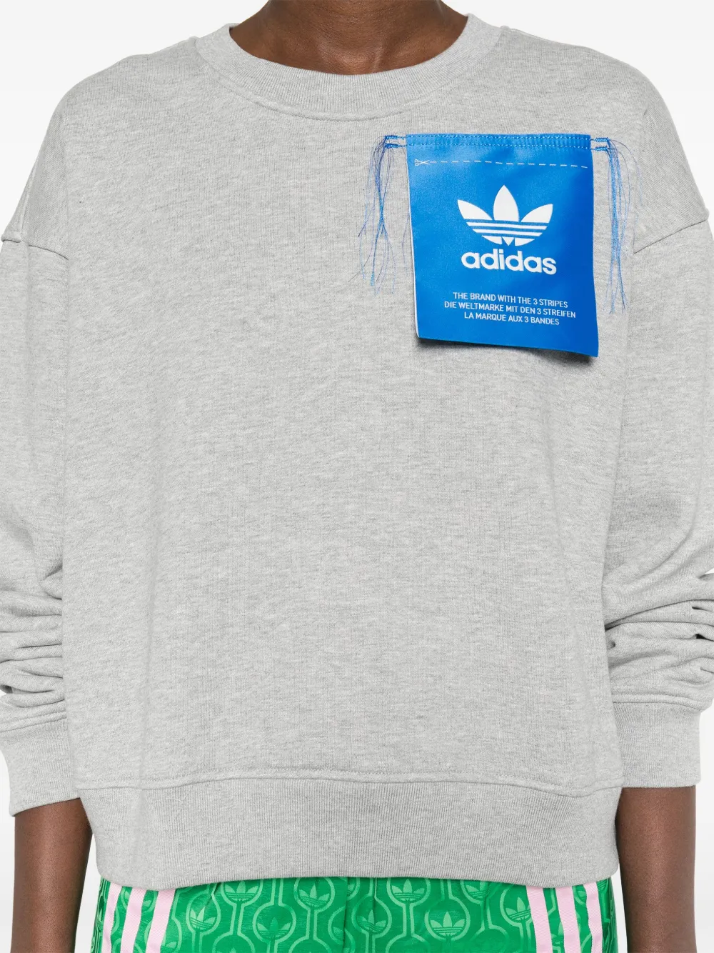 adidas x Ksenia Schnaider sweater met logo-label Grijs