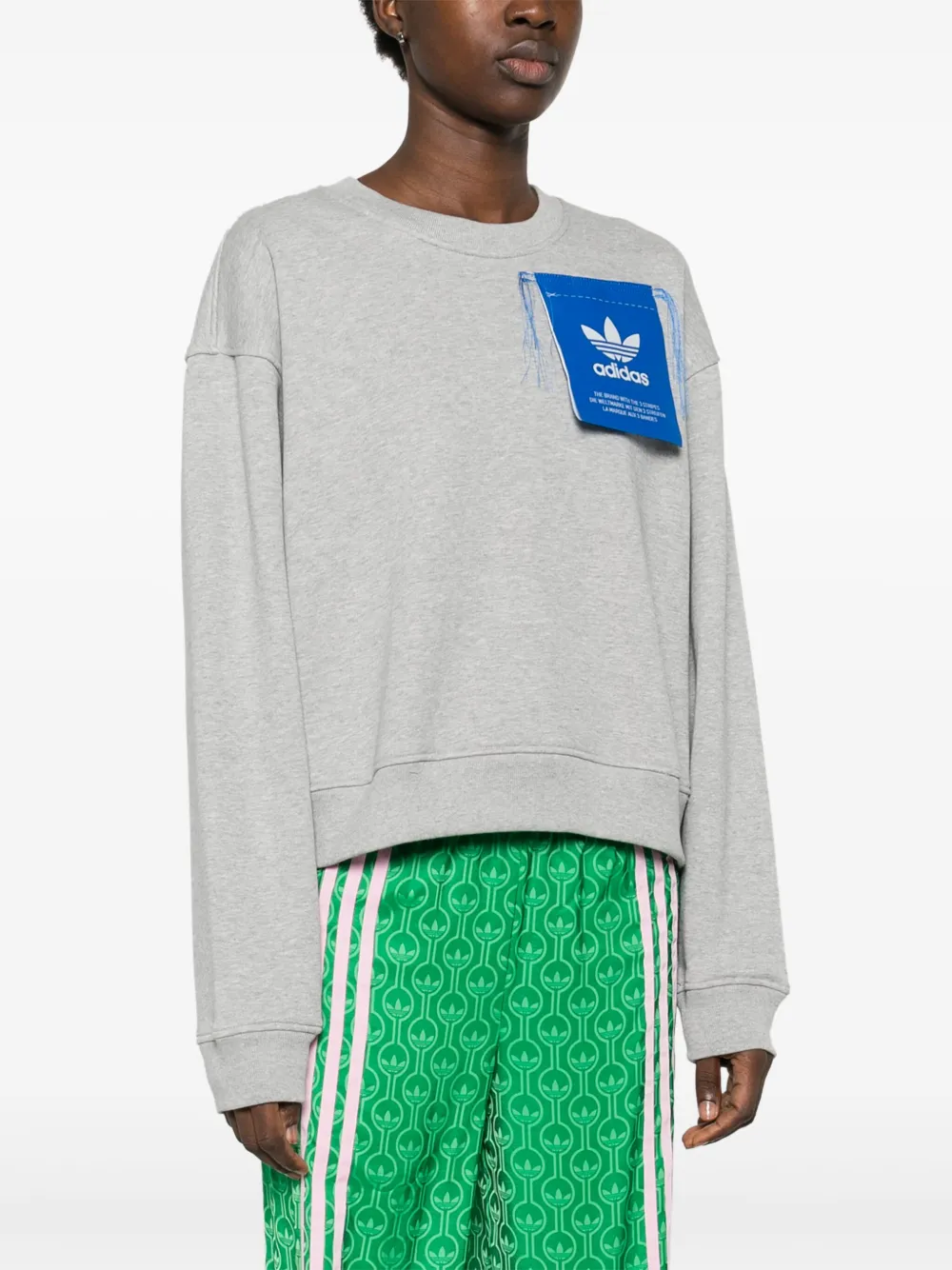 adidas x Ksenia Schnaider sweater met logo-label Grijs