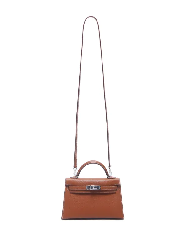 Hermes Pre Owned 2022 Mini Kelly 19 two way Handbag Brown FARFETCH PH