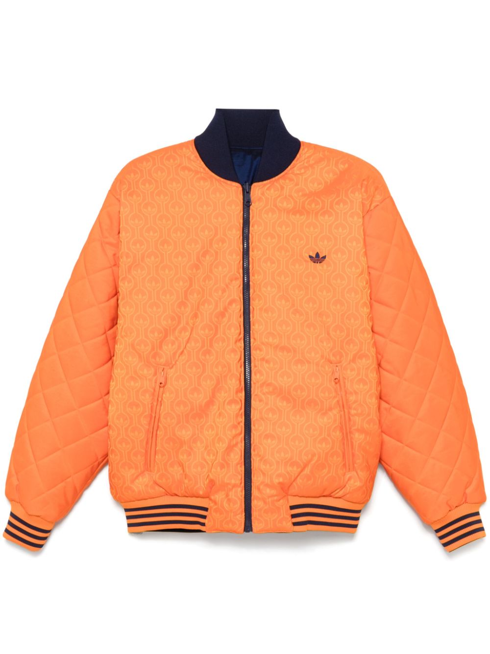 Adidas long quilted bomber jacket online