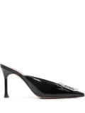 Amina Muaddi 90mm Camelia mules - Black