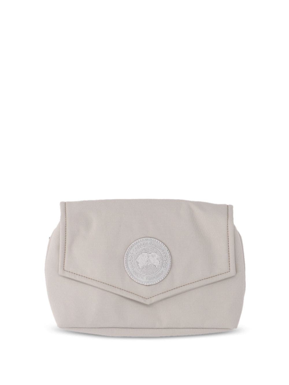 Shop Canada Goose Logo-patch Belt Bag In Grey