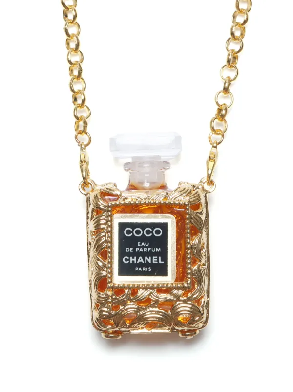 CHANEL Pre-Owned 2000s Perfume Bottle Necklace Gold FARFETCH TH