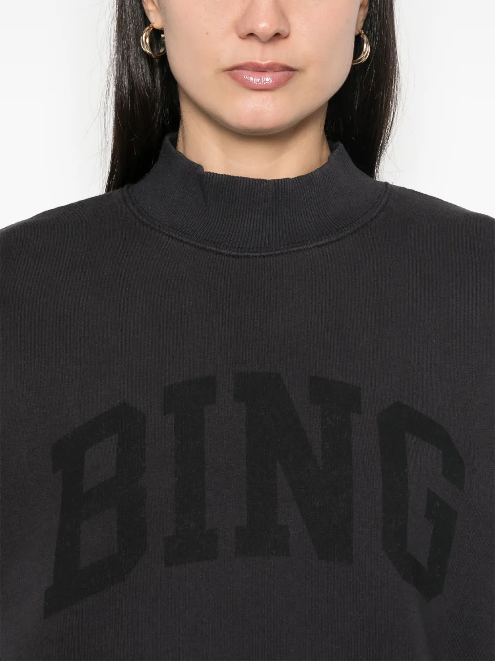 Shop Anine Bing Bradie Sweatshirt In Black