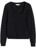 Chinti & Parker merino scoop-neck sweater - Black