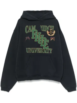 RHUDE Rhude University Hoodie | Black | FARFETCH CA
