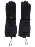 UGG faux-fur trim gloves - Black