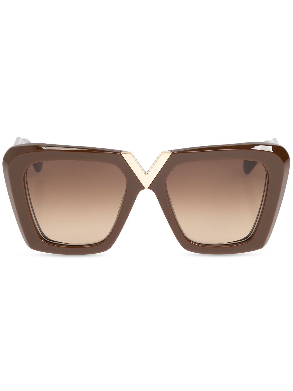 VALENTINO GARAVANI EYEWEAR Zonnebril met oversized montuur Bruin