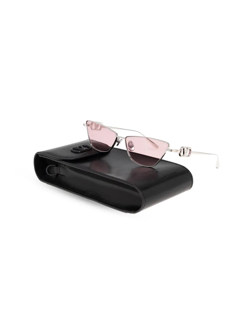 VALENTINO GARAVANI EYEWEAR Zonnebril met cat-eye montuur Zilver