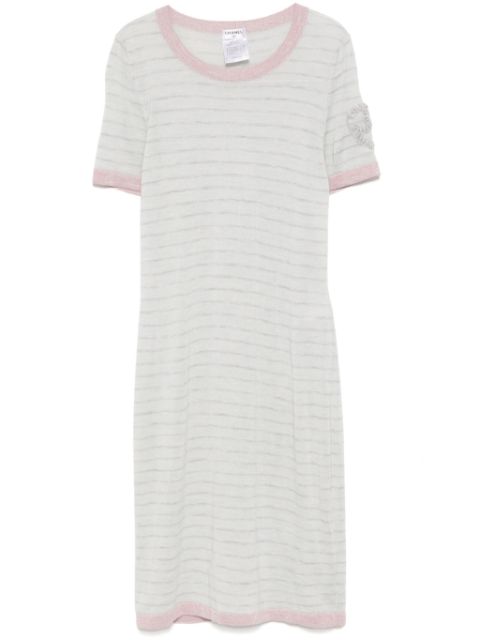 HOT SALE CHANEL 2009 striped short-sleeves dress Women