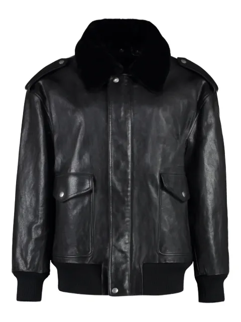 Prada leather bomber jacket