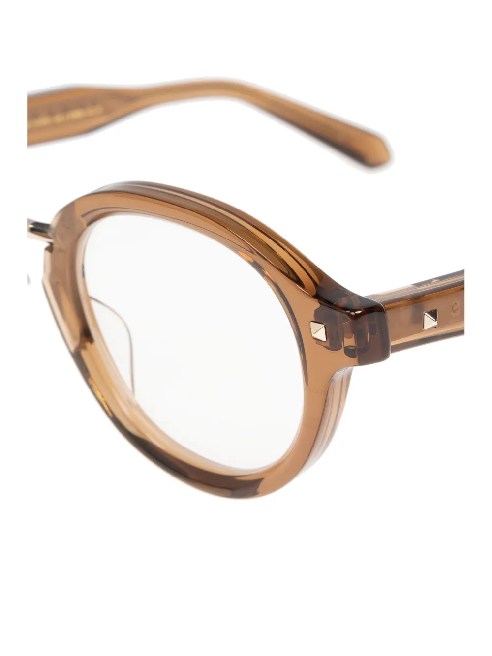 VALENTINO GARAVANI EYEWEAR Bril met rond montuur Bruin