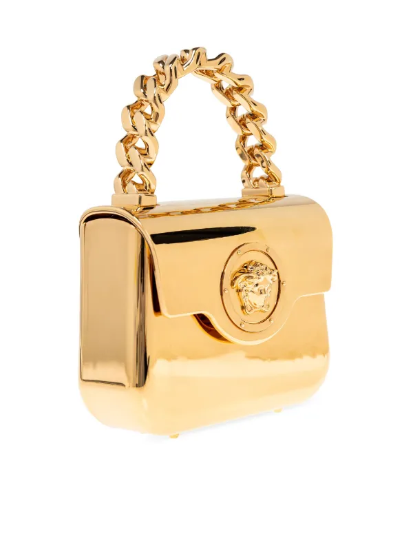 Versace Mini La Medusa Tote Bag Gold FARFETCH UK