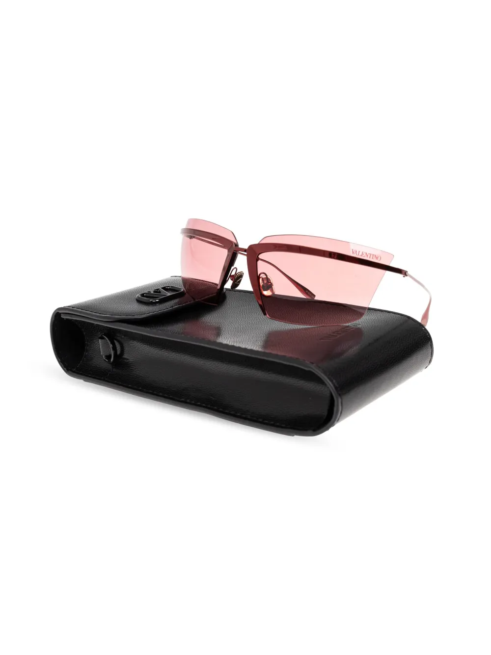VALENTINO GARAVANI EYEWEAR Zonnebril met biker montuur Roze