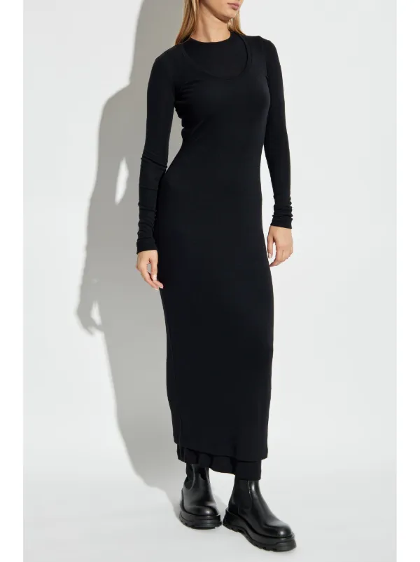 leather dresses for ladies Faux Leather Belted Dress Mahogany / M main image 0