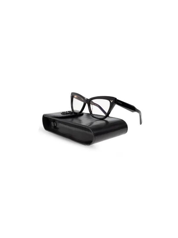 VALENTINO GARAVANI EYEWEAR キャットアイ眼鏡フレーム | ブラック