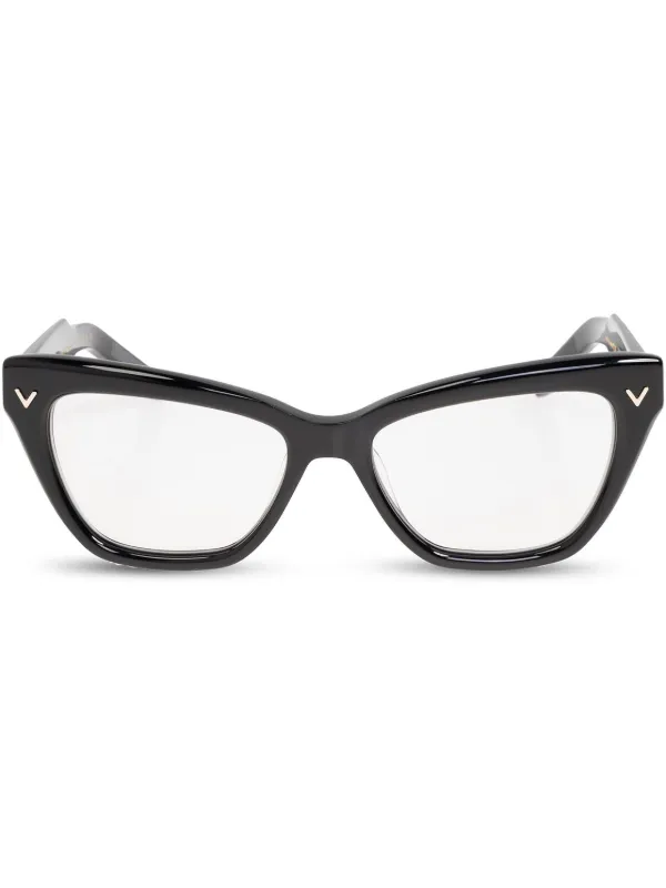 VALENTINO GARAVANI EYEWEAR キャットアイ眼鏡フレーム | ブラック