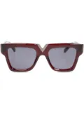 VALENTINO GARAVANI EYEWEAR rectangle-frame sunglasses - Red