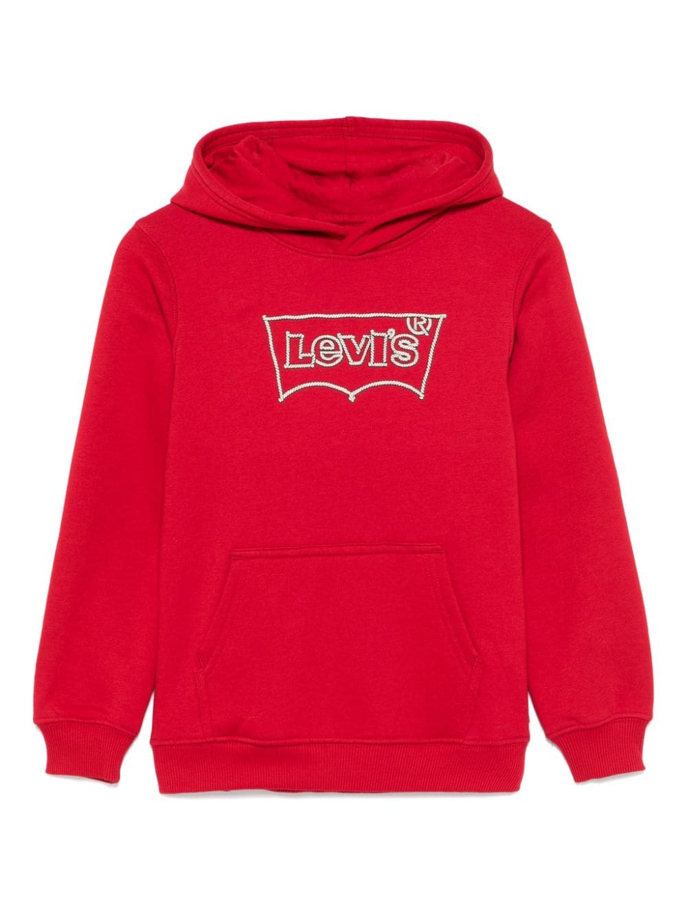 Shop Levi's Logo-print Hoodie In Red