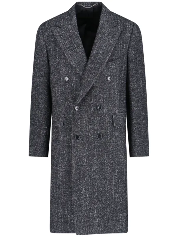 その他 Cesare Attolini Cesare Attolini ダブルコート | ブラック | FARFETCH JP